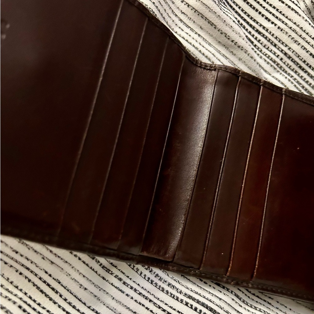 Celine Multi Compartment Luxury Brown Leather Bifold Wallet Classic - Picture 5 of 10